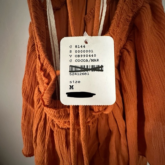 RARE - Free People Drop Dead Beauty Orange Halter Maxi Dress - Picture 4 of 5